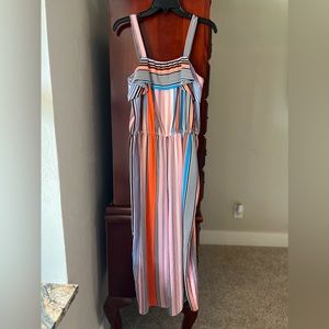 NWT jumpsuit, striped colors with elastic waistband
